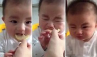 Urnebesna reakcija bebe kada prvi put proba limun (VIDEO)