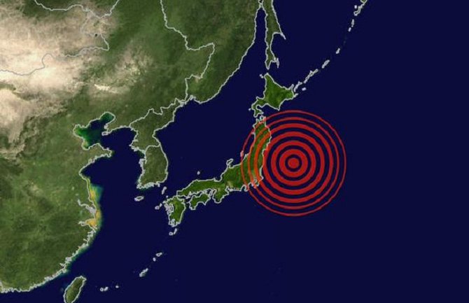 Japan:Jak zemljotres i manji cunami