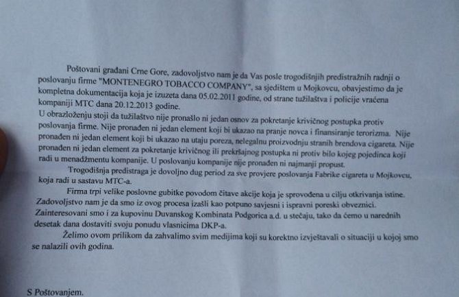 MTC nakon trogodišnje istrage oslobođen optužbi