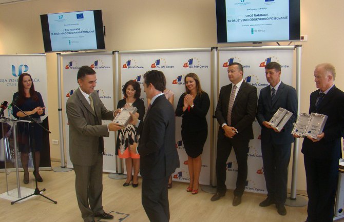 UPCG dodijelila nagrade preduzećima za društveno odgovorno poslovanje za 2014.