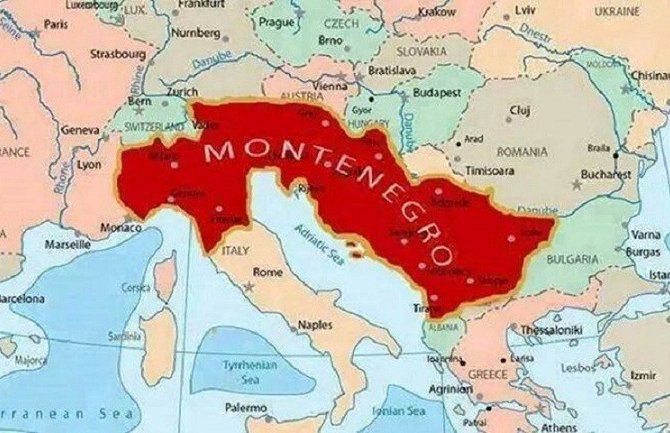 Društvenim mrežama kruži karta Velike Crne Gore