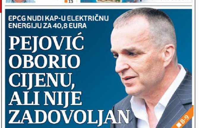 Pejović oborio cijenu, ali nije zadovoljan