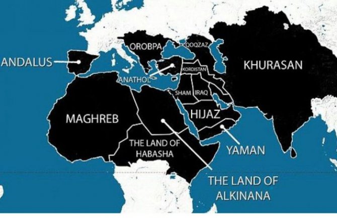 Kompletan Balkan dio crnog kalifata!