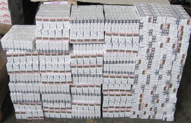 Zaplijenjeno 64 miliona paklica cigareta