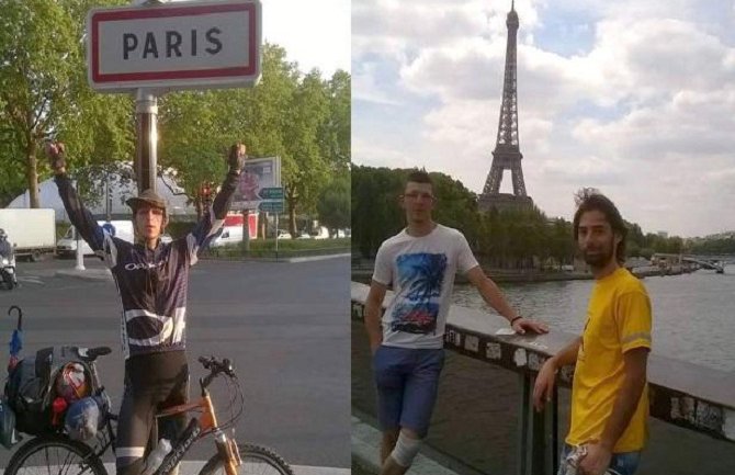 Podgoričanin i Baranin stigli biciklima u Pariz (Foto)