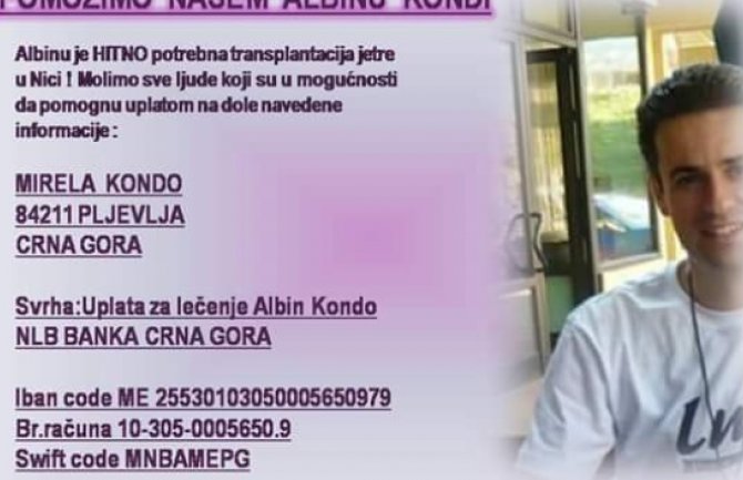 Albin Konda putuje danas za Francusku, skupljeno 70.000 eura