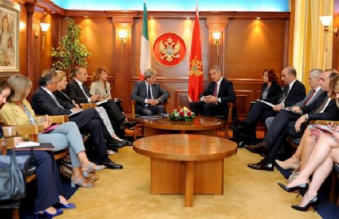 Italija snažno podržava CG u ostvarivanju njenih strateških spoljnopolitičkih ciljev