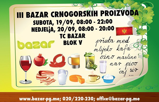 Sajam crnogorskih proizvoda u Bazaru