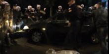 Šest policajaca povrijeđeno, 11 lica privedeno, a policijski kordon probijen autom(VIDEO)