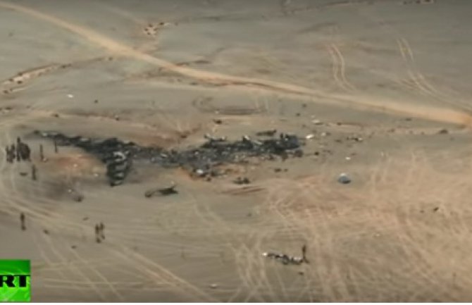 Prvi snimci mjesta pada ruskog aviona