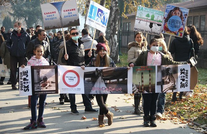 Protest u Skoplju zbog zagađenja vazduha