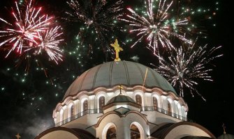 Doček Pravoslavne nove godine na trgu u Podgorici i šetnja do Hrama