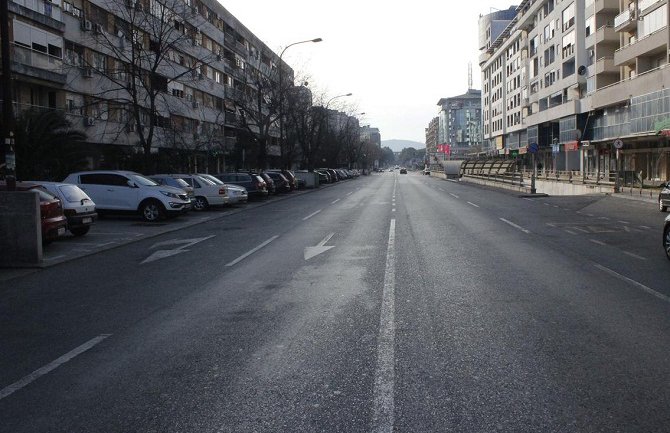 Ulice Podgorice puste prvog jutra 2016. godine