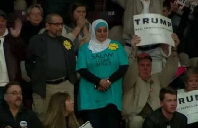 Pokrivena muslimanka istjerana s Trumpovog predizbornog skupa