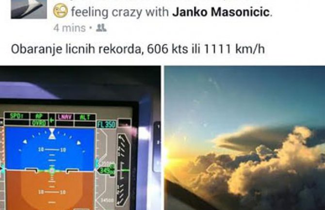 Piloti na relaciji Podgorica-Beograd letjeli nedozvoljenom brzinom