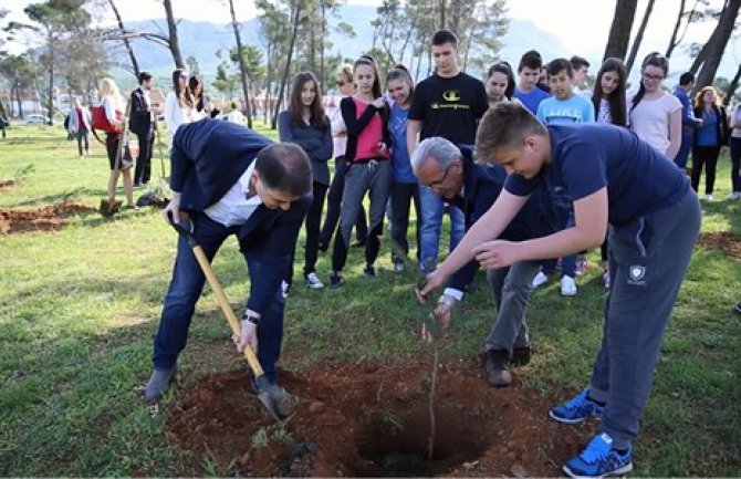 Zaposleni u Ministarstvu i učenici posadili 1.000 sadnica