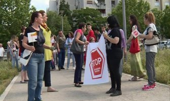 Protest roditelja na Zabjelu: Traže veću bezbjednosti saobraća u tom dijelu grada