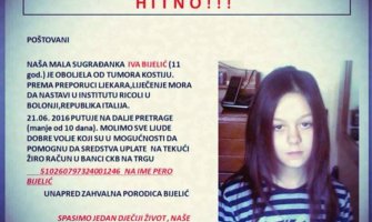 Jedanaestogodišnjoj Ivi iz Herceg Novog hitno potreban novac za operaciju u Bolonji