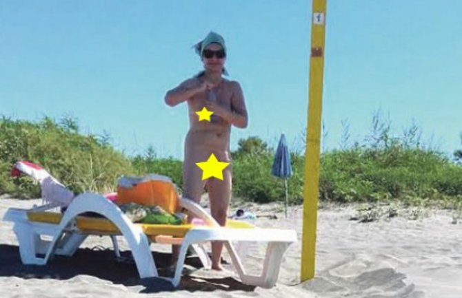 Ulcinjska rivijera tuži novinarku zbog objavljivanja slika glumice sa nudističke plaže