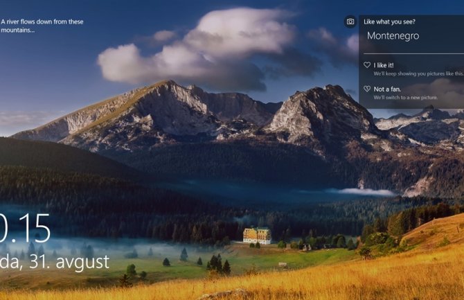 Rijeka Tara od danas krasi  mnoge Windows računare 