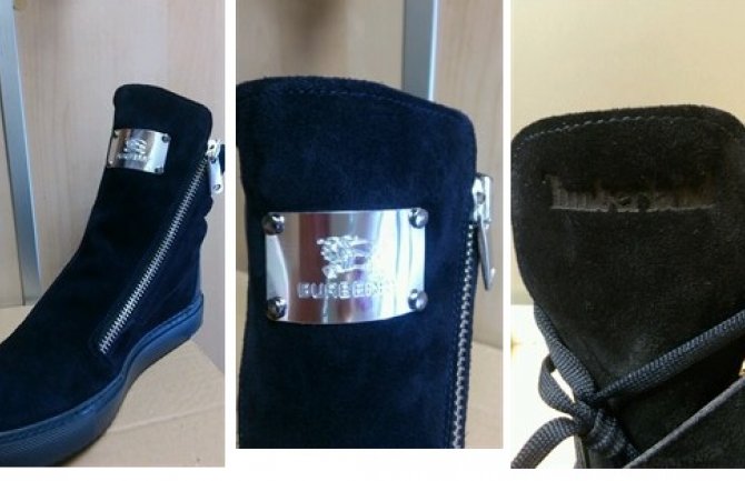Oduzeta obuća sa lažnim natpisima „Burberry“, „Cesare Paciotti“, „Timberland“