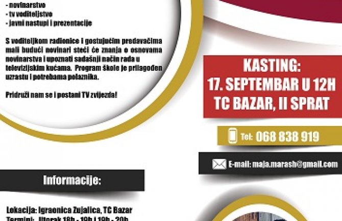 Dječija igraonica Zujalica organizuje upis prve generacije škole novinarstva