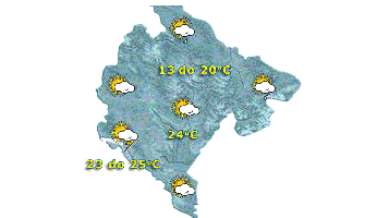 Oblačno, ponegdje kiša