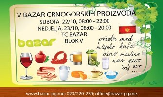 V Bazar crnogorskih proizvoda u Bazaru