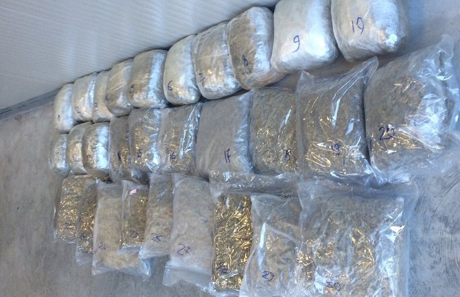 Zaplijenjeno preko 30,3 kg marihuane, uhapšen Albanac (FOTO)