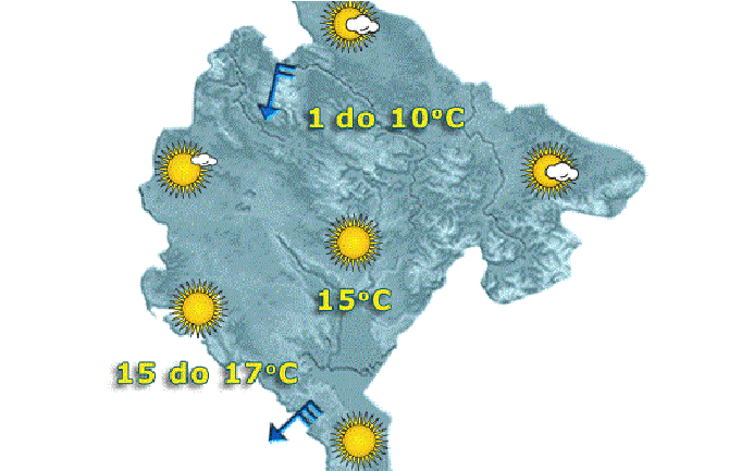 Pretežno sunčano, do 17 stepeni