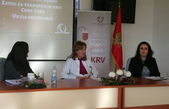 UNIQA omogućila davaocima krvi besplatno osiguranje od posljedica nezgode