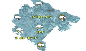 Danas hladno, kiša i snijeg
