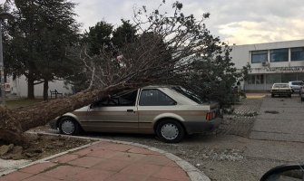 Haos u Baru - Bura obara stabla, polomljeni bilbordi, semafori, prozori (FOTO)