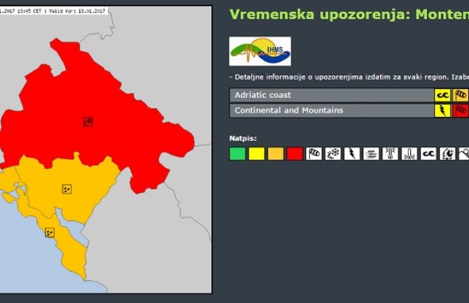 Za sjever izdat crveni meteoalarm: Očekuju se jaki udari južnog vjetra