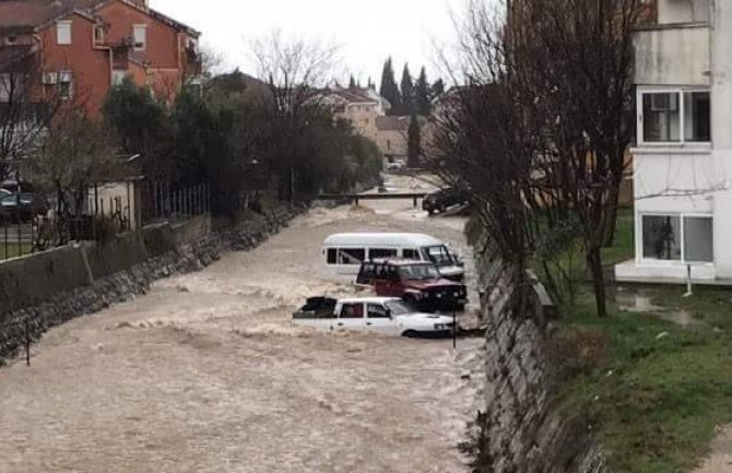 Automobili potopljeni, vjetar oborio stablo (VIDEO)