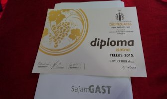 Zlatna medalja za crnogorsko vino 