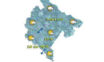 Sunčano na jugu, na sjeveru oblačno, do 18 stepeni