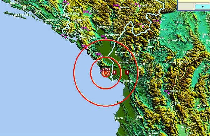 Manji zemljotres u blizini Kruča