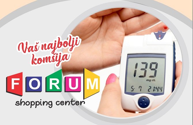 U subotu u TC Forumu besplatno provjerite nivo šećera u krvi