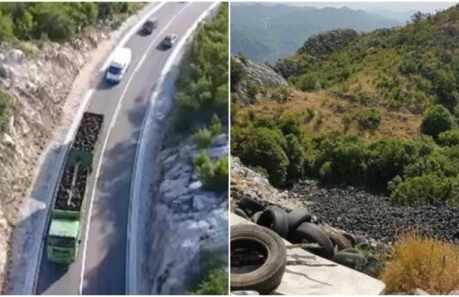 Policiji poznato ko je istovario gume  i izazvao ekološki incident nadomak Cetinja