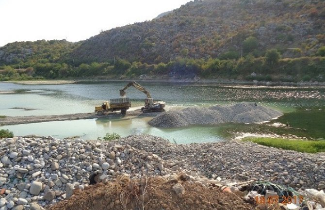 Prijava za nelegalnu eksploataciju šljunka u Botunu