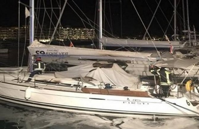 Porto Montenegro: Zapalila se jahta, nema povrijeđenih 