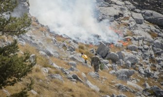 Širom CG i danas bukte  požari: Najteža situacija na Lovćenu