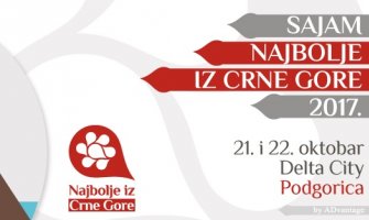 Manifestacija “Najbolje iz Crne Gore” 21. i 21. oktobra