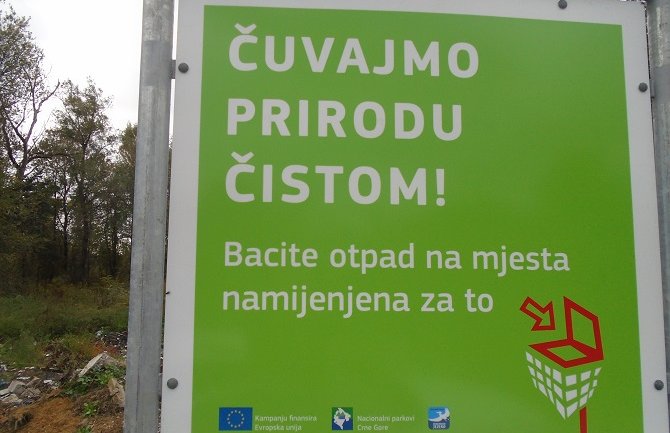 Čuvajmo prirodu čistom! Bacite otpad na mjesta namijenjena za to!