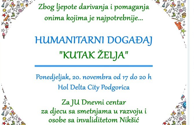 Humanitarni događaj “Kutak želja” 20. novembra u Delti