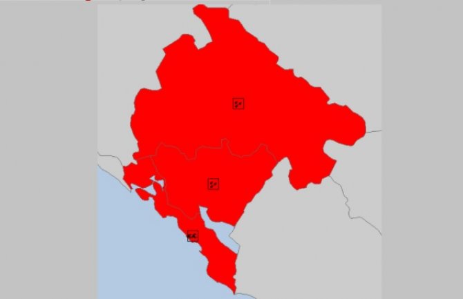 Crveni meteoalarm: Obilne padavine, jak vjetar, grmljavina