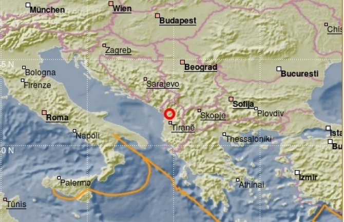 Zemljotres u Albaniji, osjetio se i u Crnoj Gori