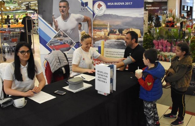 Istraživanje krvnog pritiska Crnogoraca na mapi svijeta