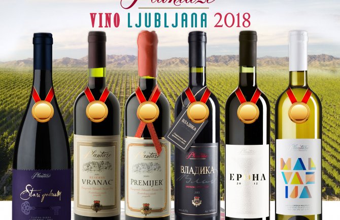 Šest zlatnih i tri srebrne medalje za vina Plantaža